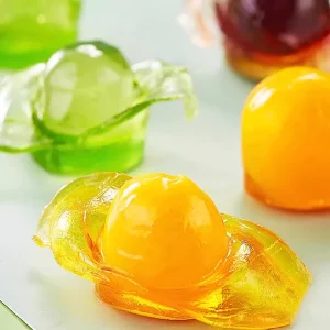 Factory Peeling Gummy Candy Fruit Flavored Fruits Shape Peeling Candy