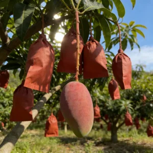 Factory Recyclable Varnished Production Bag for Guava Pomegranate Kiwi Grape for India Supplier Wax Paper Apple Cover Bags