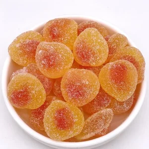Factory Supply Fruit Shape Sour Chewy Gummies Sugar Dust Coated Sour Fruit Chews Tangy Soft Candy Sour Gummy Candy