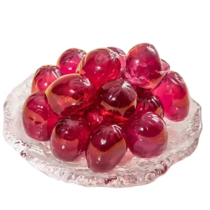 Fine Craft Hand Molded Peel Off Fruit Shaped Gummy Candy Assorted Four Common Fruit Flavors With Fresh Juice Filling