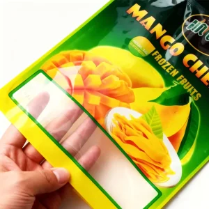 Flat Pouch Frozen Custom Resealable Fruit Food Zip Packaging Laminate Plastic Bags for Frozen Bags Vacuum Mango