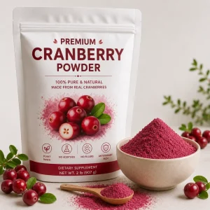 Food Grade Freeze Dried Cranberry Powder Bulk Cranberry Fruit Powder Private Label OEM ODM Low MOQ Supply