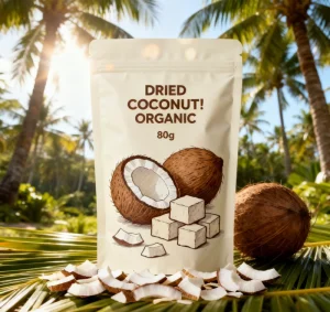 Food Grade Heat Seal Zip Lock Customization Smell Proof Coconuts Dry Fruit Food Package Doypack Pouch