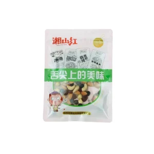 Food Grade Resealable Zipper Pouch Transparent Window Nut Bag for Dried Fruit and Snack Storage