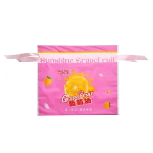 Food Preservation Gravure Printed Drawstring Bags Fruit Fresh Produce Packaging Bags Sealed Leak-proof CPE Material
