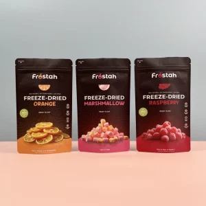 Food Safe Freeze Dried Fruit Pouches with Pure Aluminum Lined Bags and PE Plastic for Pet Food Zipper Top Bags