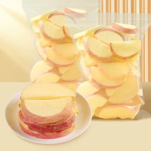 Freeze Dried Apples Sweet Taste Factory Direct Fruit Snacks Bulk Without Additives Vacuum Pack Packaging