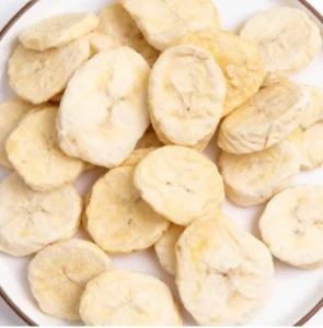Freeze Dried Banana Slices Sweet Crisp Dried Fruit Snacks Bulk Packaging FD Process Water