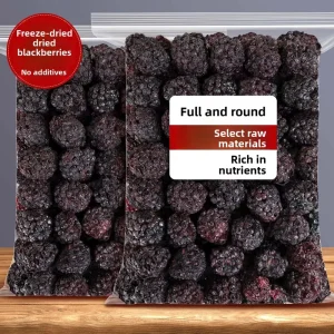Freeze Dried Blackberry Fruit Intact Sweet and Sour Taste 10kg Carton Baked Soaked Red Wine Snack Fd