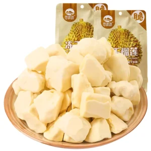 Freeze Dried Durian Crisp Snacks with Sweet Chocolate Coating Bulk Packaged in Small Bags Customization Available