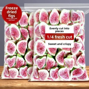 Freeze Dried (FD) Sweet Figs Pieces Decorative Cakes Ready to Eat Soaked Water Commercial Non Premium Fruit Snacks