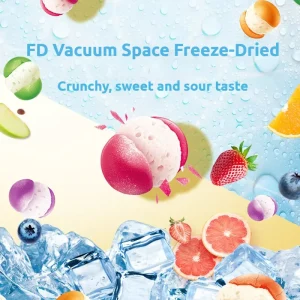 Freeze Dried Fruit Flavored Colored Hard Candies & Gummies Marshmallows Snacks 1000g Bulk