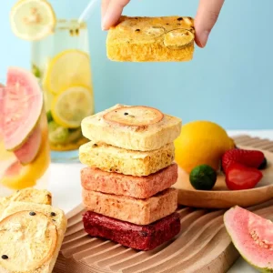 Freeze Dried Fruit Tea Block Peach Oolong Fortunella Lemon Flavor Tea Instant with Cold Water