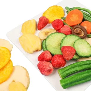 Freeze Dried Fruit and Vegetable Mix Crisps Bagged Small Packages Ready to Eat