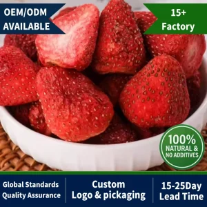 Freeze-Dried Ingredients for Bakery Pure Natural FD Fruit for Baby Food Freeze-Dried Strawberries Crispy Dried Fruit