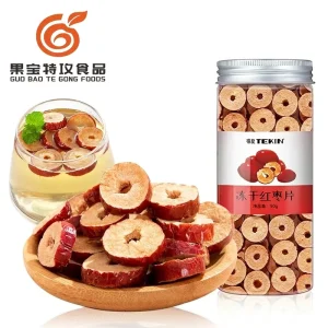 Freeze Dried Jujube Slices Red Date Slices No Additives Bulk OEM Private Label
