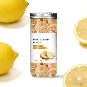 Freeze Dried Lemon Fruit Tea Slices Zesty Citrus Flavor High in Vitamin C Caffeine Free Fruit Infusion Custom Label