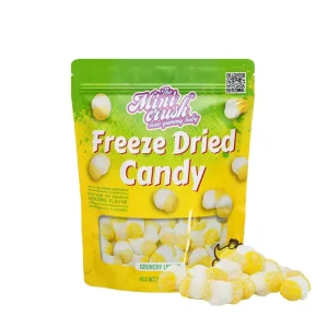 Freeze Dried Lemon Heads Sour Candy Unique Novelty Sweet and Fruity Flavor with Bear and Ball Patterns Similar to Marshmallow