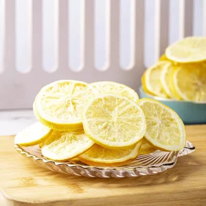 Freeze Dried Lemon Slices Sweet-Tasting Freeze-Dried Fruit Tea Preserved Water Drying Process