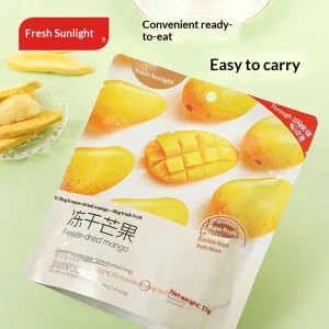 Freeze Dried Mango Pineapple Crispy Fruit Snacks Bulk 15g*24 Bags HALAL Natural Whole Fruit No Sugar Added Ready to Eat