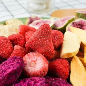 Freeze Dried Mixed Fruit Chips Sweet Hard Texture Healthy Kids Snack 250g Bags Customized Packaging