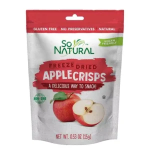 Freeze Dried Natural Fruit Apple Crisps Slices with No Additives HACCP Certified 5-7mm Thickness Bulk Packaging