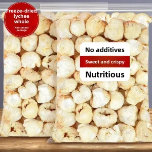 Freeze Dried Seedless Whole Lychee High Quality Crisp Texture Dried Fruit for Drinking and Baked Snacks