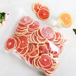 Freeze Dried Sliced Fruit Grapefruit Natural Dehydrated Fruit Vegan Food Emergency Healthy DIY Snack for Sweet & Tart Iced/Hot