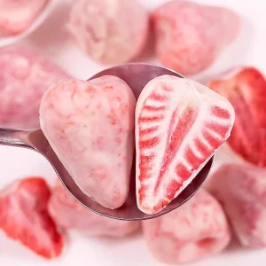 Freeze Dried Strawberries with Milk Chocolate Crispy Fruity Snack Sweet Taste Coated with Milk Chocolate