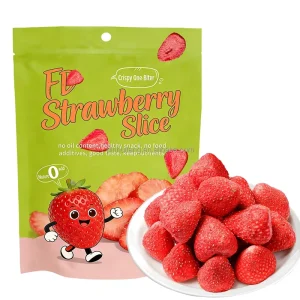 Freeze Dried Strawberry 50g Bag Natural No Sugar Halal Healthy Snack for Kids Ready Stock Fruit Products Freeze Drying Fruits