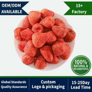 Freeze Dried Strawberry Freeze Dried Ingredients for Bakery Pure Natural FD Fruit for Baby Food Dried Fruit