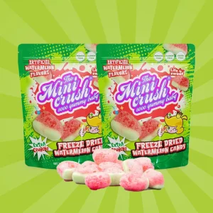 Freeze Dried Watermelon Fruity Multi Colored Puffed Candy 2 Pack