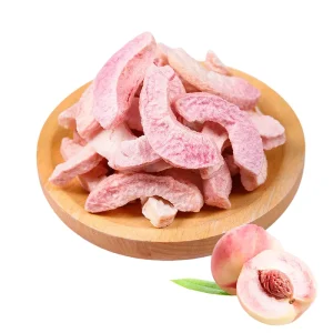 Freeze Dried White Peach Snacks Sweet Sour Taste Ready to Eat Cereal Bulk Sugar Dried Fruits Strawberries Office Partner