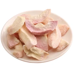 Freeze Dried White Peach Snacks Sweet Sour Taste Ready to Eat Cereal Bulk Sugar Dried Fruits Strawberries Office Partner Salt