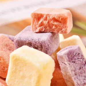 Freeze Dried Yogurt Cubes Probiotic FD Yogurt Bites Mixed Fruit Crispy Healthy Snack Bulk Premium FD Yogurt Bites Mixed