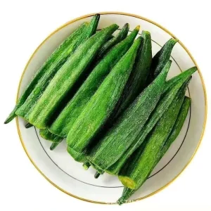 Freeze-dried Okra Piece Healthy Loss Weight Crunchy Nutrition FD Food Freeze Dried Vegetables From China
