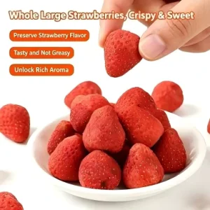 Freeze dried Strawberries No Additives 80g Ingredient for Baked Cakes Nougat Ready to eat Dried Fruit Snack Whole