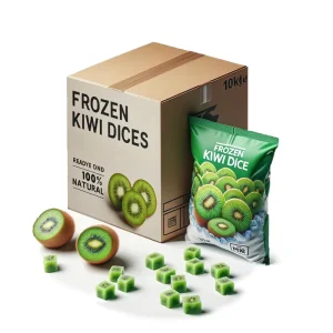 Freezing Fruit Sweet and Delicious IQF Processed in Bulk Frozen Kiwi Dices Slice with Water Preservation HACCP Certified