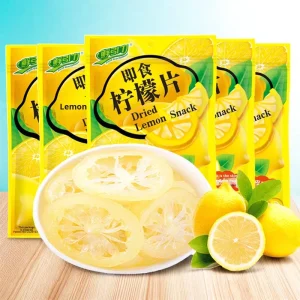 Fresh Gravity Sweet Water Ready to Eat Healthy Natural Lemon Slices Vitamin C FD Dried Candied Fruit Snacks 16g Bulk Packaged