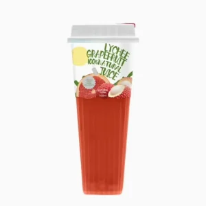 Fresh Healthy Concentrated Lychee Grapefruit Juice Drink Custom Flavor Plastic Cup Fruit Beverage