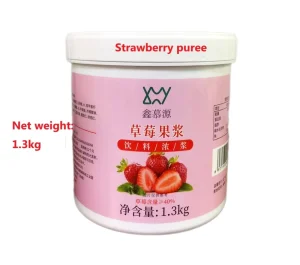 Fresh Strawberry Fruit Jam Pulp Concentrate Puree Low Fat for Milk Tea Barrel Packaged Jam Drink Beverage 12 Months