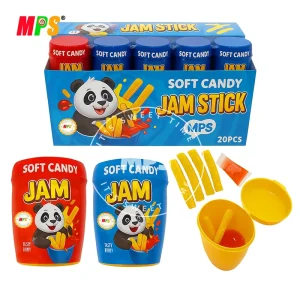 Fries Shaped Soft Gummy Candy Fruit Flavoured with Delicious Fruit Jam Coated Decoration Packaged in Bags