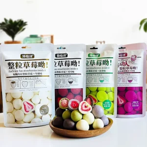Fruit Candies Exotic Snacks Candy Japan Chocolate Freeze Dried Strawberry Packaging Box Matcha