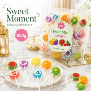 Fruit Flavor Hard Stick Candy Handmade Fruit Custom Lollipop