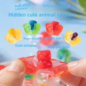 Fruit Frozen Animal Probiotic Peel Off Juice Gummies Mixed Fruit Flavor Bulk Candy Snacks 1 Year Shelf Life for