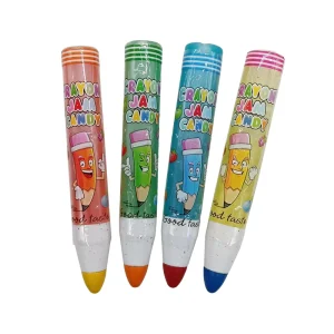 Fruit Jam Colorful Crayon Pen Candy Fruit Flavor Sweet Liquid Jam Candy