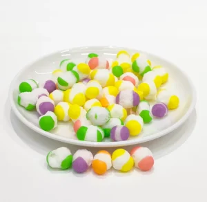 Fruit Shaped Fruit Flavor Orange Crispy Snack Freeze Dried Peach Rings Puffs Gummy Candy