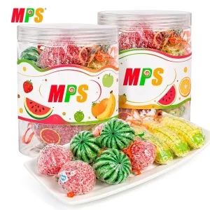 Fruit Soft Candy Watermelon Slice Strawberry Slice Banana Orange Jelly Gummy Candy