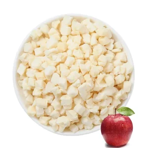Fuji Apple Crispy Slices Dice Sweet Healthy Bulk Vacuum Pack Freeze Dried Fruit Snacks 5*5mm Cube for Hiking Picnics