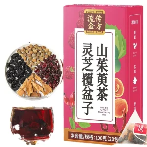 Ganoderma Lucidum Berry Hawthorn Tea Bags Goji Berry Raspberry Blend Natural Herbal Tea in Triangular Tea Bags Health
